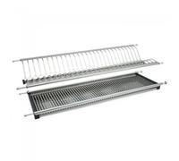 Escurreplatos y escurrevasos integrado ECO Eire M450 en acero inoxidable AISI 304, 415 mm, para módulo de cocina de 450 mm, con bandeja recogegotas y varillas ajustables