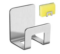 Escurridor de esponja - Rejilla para fregadero de alambre de acero, Escurridor de platos para paños de cocina de acero inoxidable | Gancho autoadhesivo para guardar paños de cocina, accesorios de limp