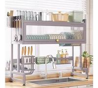 Escurridor de platos de 2 niveles con puerta plegable Lar Capaci para máximo Sto (tamaño: 65 cm)