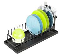 Escurridor De Platos,Organizador De Platos Para Gabinete | Escurridor de platos inoxidable,Artilugios de cocina de acero al carbono, estante de diseño que ahorra espacio con escurridor para almacenami