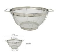 Escurridor malla acero inoxidable con asas ø 22 cm.