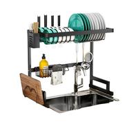 Escurridor para platos de cocina lava, escurridor para fregadero con jaula para palillos cubierto,Escurridor de vajilla para el hogar organizador de vajilla para el hogar, organizador de accesorios de