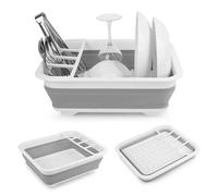 Escurridor plegable para fregadero con silicona ,Escurreplatos con orificios de drenaje ,Organizador versátil y practico para cocina