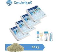 Esferas de vidrio Comfortpool, compatibles con bombas de filtro de arena, 80 kg, y cepillo de limpieza WAYS
