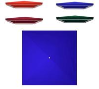ESINY Funda de repuesto para sombrilla cuadrada de patio, 4 varillas, 3x3 metros, tela para toldo de mercado exterior, azul (2x2 m/6,5x6,5 pies)