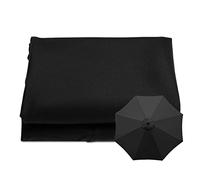 ESINY Toldo de repuesto para sombrilla colgante descentrada, 2,7 m (8,8/9,8 pies), cubierta de tela parasol, compatible con 8 varillas, color negro.