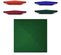 ESINY Toldo de repuesto para sombrilla cuadrada de patio - 10x10 pies, 4 varillas, cubierta superior para sombrilla/parasol de exterior con estructura cuadrada (verde, 7.2x6 pies/2.2x1.8 m)