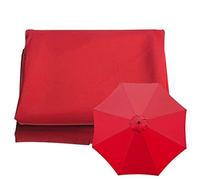 ESINY Toldo de repuesto para sombrilla voladiza de 2,7 m (8,8 pies/9,8 pies), cubierta superior de tela parasol, se adapta a sombrillas colgantes descentradas de 8 varillas, color rojo.