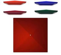 ESINY Toldo de repuesto resistente de 3x3 metros para sombrilla de patio, cubierta cuadrada de 4 varillas para sombrilla de mercado exterior (rojo vino, 2,2x1,8 m/7,2x6 pies)