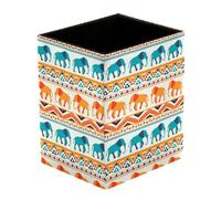 Eslifey Portalápices cuadrado para escritorio, diseño de elefante animal, soporte para bolígrafos, brochas de maquillaje, soporte de exhibición, organizador de papelería para el hogar, oficina,