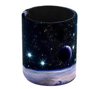 Eslifey Portalápices redondo para escritorio, planetas sobre las nebulosas en el espacio, lapicero, taza, brochas de maquillaje, soporte para exhibición de escritorio, organizador de papelería para el