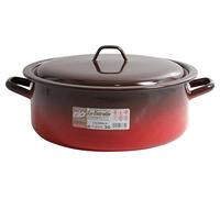 Esmaltaciones La Estrella Fuego - Cacerola esmaltada con Tapa, 30 cm, 8 L