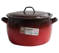Esmaltaciones la Estrella Fuego - Olla abombada con Tapa, 24 cm, 7 L