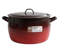 Esmaltaciones La Estrella Fuego - Olla abombada con tapa, 28 cm, 11 L