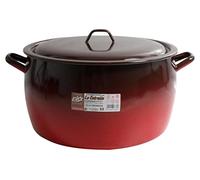 Esmaltaciones la Estrella Fuego - Olla abombada con Tapa, 32 cm, 16 L
