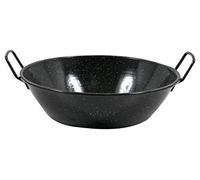 Esmaltaciones La Estrella – Paellera honda esmaltada jaspeada bordoneada, 32 cm, 5 L