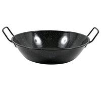 Gerimport Paellera La Estrella – Esmaltada honda bordonada jaspeada para inducción – 36 cm (7 L)