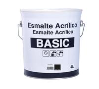 Esmalte acrílico basic satinado negro 4 l