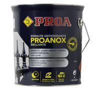 Esmalte antioxidante directo sobre óxido BRILLANTE. Negro RAL 9005. 4 L. Pintar sobre hierro y óxido sin necesidad de imprimación. PROANOX.