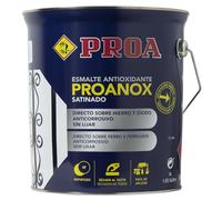 Esmalte antioxidante directo sobre óxido. SATINADO. Gris Perla. 4 L. Pintar sobre hierro y óxido sin necesidad de imprimación. PROANOX.