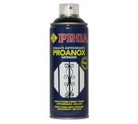 ESMALTE PROANOX DIRECTO SOBRE ÓXIDO EN SPRAY. SATINADO. Aluminio RAL 9006. 400 ML. PROA. Esmalte antioxidante para metales sin necesidad de imprimación. Exterior e interior.