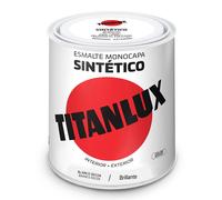 Esmalte sintético monocapa blanco decoración brillante 250ml titanlu