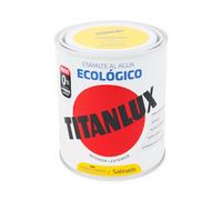 Titanlux Ecológico Esmalte al agua mulisuperficie Satinado Amarillo Luminoso 750ml