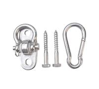esmen Gancho de Techo Resistente con Capacidad Carga 880 LB, Kit for Colgar hamacas sin taladros Saco Arena for Columpio, Giratorio(Silver-1,Expansion Screw)