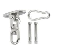 esmen Kit de herrajes Acero Inoxidable for Colgar Columpios, Gancho Resistente for hamacas y sillas Sacos Arena(Silver,Expansion Screw)