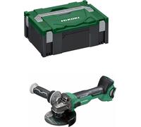 Esmeriladora angular inalámbrica HiKOKI de 18 V, sin escobillas, de 125 mm, con interruptor de seguridad, que incluye accesorios y maletín