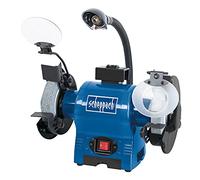 Scheppach Esmeriladora doble muela BG150 – 370W 230V 150mm, luz flexible y refrigeración por agua