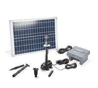 Esotec 25/700 LED Bomba Solar de Estanque Con Filtro para Riego Exterior 700 l/h - Batería LiFePo4, Módulo 25 W, Fuente de Agua Con Juego