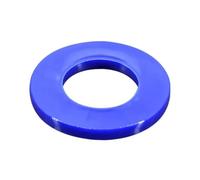 Espaciador plano de nailon blanco, rojo, azul y amarillo, arandela de plástico, junta tórica, tornillo, junta, espaciador aislante M2~M20(Blue,M6x18x1.5mm(100pcs))