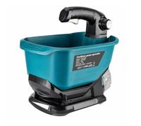Esparcidor de potencia de mano compatible con batería Makita de 18 V, esparcidor de fertilizante de mano de 5 velocidades, capacidad de 3.7 L, esparcidor de transmisión ajustable de 140° para semillas