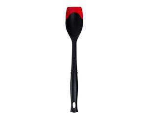 Espátula Cuchara Bi Revolution de Le Creuset - Ideal para Servir y Cocinar sin Rayar, Color Rojo y Negro