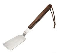 Espátula de acero inoxidable 316L con mango de madera de nogal, cocina antiarañazos para voltear panqueques, tortillas y filetes