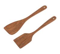 Espátula de madera - cocina de torneador sólido de madera | Espátulas de madera ranurada, cucharas de madera en gris comodidad para cocinar, soporte de cocina para cocinar utensilios de espátula duros