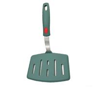 Espátula de silicona de cabeza ancha, ranurada resistente al calor para volteador con núcleo de acero inoxidable, utensilio de cocina ergonómico para utensilios de cocina antiadherentes y fácil