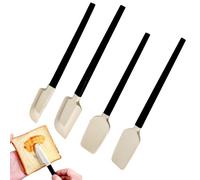 Espátula de silicona, juego de 4 piezas con mango antideslizante flexible, espátula de cocina de silicona para cocinar y hornear, para el hogar, restaurante, pastel, ensalada, alimentos, hornear