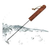 Espátula para barbacoa, mango de madera, herramienta giratoria y reversible | Gancho para barbacoa para girar la carne, dispositivo de cocina para asar, costillas, pollo, perritos calientes y accesorios
