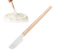 Espátula para cocina | Utensilios de cocina con mango de madera - Pala larga de silicona para hornear - Para pan pastel ensalada mantequilla mermelada apartamento restaurante panadería camping