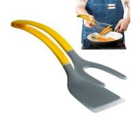 Espátula Volteadora Para Huevos | Pinza Tostadora 2 en 1 | Mango Ergonómico Utensilio Cocina Para Tostadas Tortitas Carne Pescado Pan BBQ Desayuno