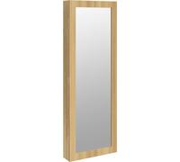 Espejo con joyero de pared 37,5x10x106 cm