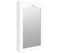 Espejo con joyero de pared blanco 37,5x10x67 cm