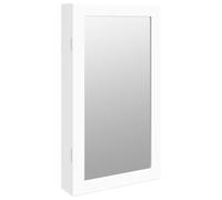 Espejo con joyero y luces LED para pared blanco