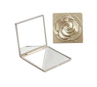 Espejo cosmético portátil con diseño plegable de 360 grados y construcción resistente a los golpes, plegable de lujo para mujeres