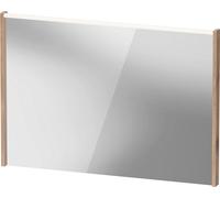 Espejo D-Code de Duravit, panel de luz LED superior, 1000x700mm, requiere interruptor de luz externo, 7 W, DC7078055550000, Color: Roble jaspeado