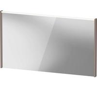 Espejo D-Code de Duravit, panel de luz LED superior, 1200x700mm, requiere interruptor de luz externo, 9 W, DC7079043430000, Color: Basalto mate