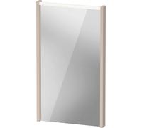 Espejo D-Code de Duravit, panel de luz LED superior, 400x700mm, requiere interruptor de luz externo, 3 W, DC7075091910000, Color: Topo mate