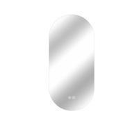 Espejo de baño 60x120 cm - led táctil, antivaho, montado en pared - plateado